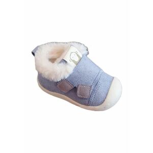 Pantofi Imblaniti - Model Snow - Piele intoarsa - Velcro - Albastru deschis imagine