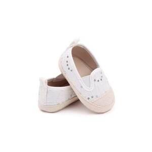 Pantofi Model AL 13905 cu dantela si paiete - Textil - Ivoire - Ivoire imagine