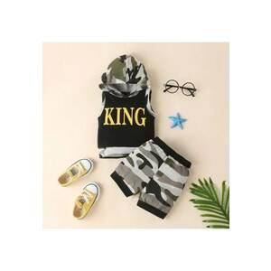 Compleu Model King Army - Bumbac - Baieti - Maneca scurta - Multicolor - Multicolor imagine