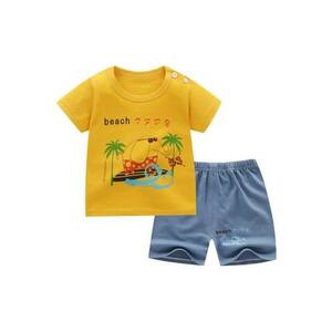 Compleu Model Beach - Bumbac - Baieti - Maneca scurta - Multicolor - Multicolor imagine