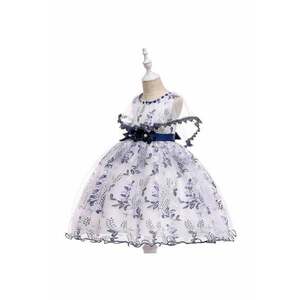 Rochie Ocazie Sapphirine Collection - Fara maneca - Alb - Albastru - Alb/Albastru imagine