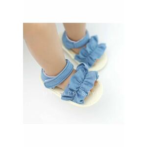 Sandale Model AL 95109 cu volanas - Textil - Fete - Denim - 3-6 luni imagine