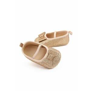 Pantofi Cu Fundita - Casual - Textil - Fete - Banda Elastica - Auriu imagine
