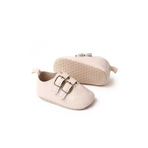 Pantofi Cu Catarame - Casual - Piele ecologica - Fete - Velcro - Ivoire imagine