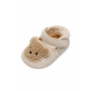 Pantofi Model Ursulet - Textil - Fete - Velcro - Crem imagine
