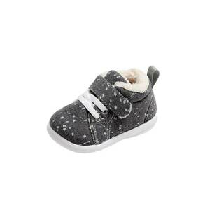 Pantofi Imblaniti - Model Cu Picatele - Textil - Baieti/ Fete - Velcro - Gri imagine