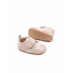 Pantofi Eleganti - Piele ecologica - Baieti - Velcro - Crem imagine