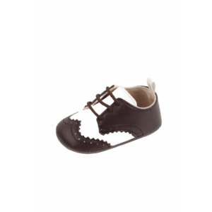 Pantofi Eleganti - Piele ecologica - Baieti - Alb/Maro imagine