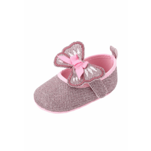 Pantofi Model Fluturas - Elegant - Textil - Fete - Velcro - Roz imagine