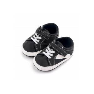 Tenisi SuperBaby - Model AL 20187 - Textil - Pentru bebelusi - Baieti - 6-9 luni - Negru - imagine