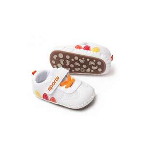 Pantofi sport Model AL 16944 Leaves - pentru bebelusi - Textil - Alb imagine