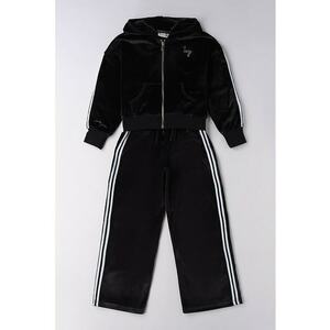 Set de hanorac de catfiea si pantaloni de trening - Alb/Negru imagine