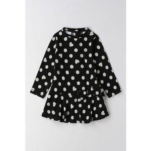 Rochie evazata tricotata - Alb/Negru imagine