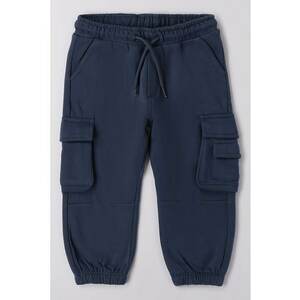 Pantaloni jogger cargo cu snur - Bleumarin imagine