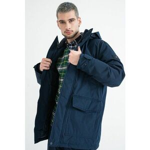 Geaca parka cu buzunare cu clapa - Bleumarin imagine