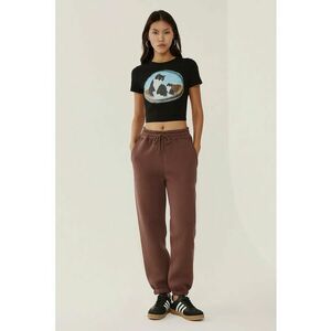Pantaloni sport dama - basic - confortabili - bumbac-poliester - Mocha Brown - - Maro imagine