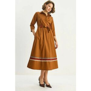 Rochie midi HiCCUP brodata - Bronz imagine