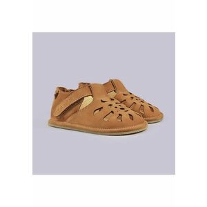 Sandale Barefoot din piele naturala - Chandu - Maro - Maro imagine
