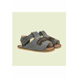 Sandale Barefoot din piele naturala - Croc - Gri imagine