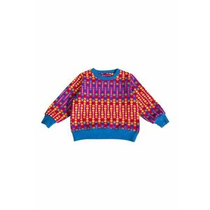 Bluza de trening cu decolteu la baza gatului si imprimeu grafic - Multicolor imagine