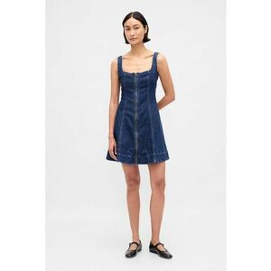 Rochie fara maneci de denim - Bleumarin imagine