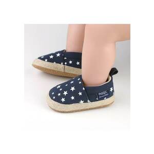 Pantofi Tip Mocasini - Cu Stelute - Casual - Textil - Baieti - Fara inchidere - Bleumarin imagine