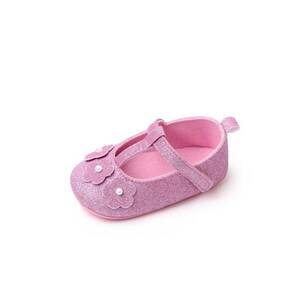 Pantofi Model Sweety - Textil - Fete - Velcro - Roz inchis imagine