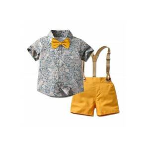 Costum elegant pentru bebelusi Model AL 21467 Green - 6-9 luni - Multicolor - imagine