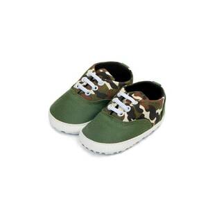 Pantofi Model Army - Casual - Textil - Baieti - Siret - Verde imagine