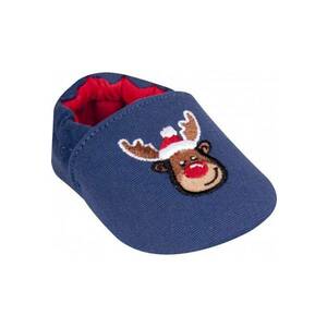 Botosei - Tip Balerini Santa's Reindeer - Bumbac - Albastru imagine