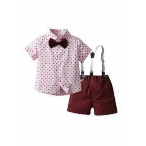 Compleu Model Pink - Cu Buline - Elegant - Baieti - Maneca scurta - Multicolor imagine