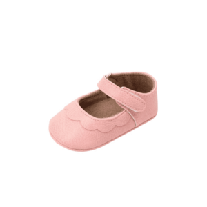 Pantofi Cu Volanas Pentru Fetite - Velcro - Elegant - Piele ecologica - Roz imagine