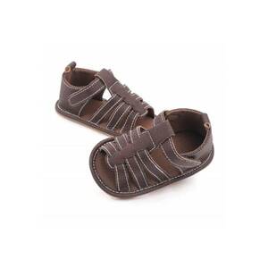 Sandale Cu Barete - Inchise La Spate - Uni - Casual - Baieti - Piele ecologica - Maro - 3-6 luni - imagine