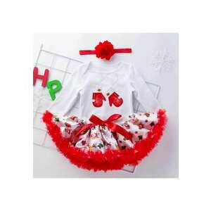 Set Body Cu Fusta Din Satin - Model Manusile Mosului - Fete - Maneca lunga - Multicolor - 12-18 luni - imagine