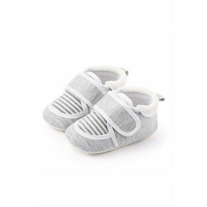 Pantofi Sport Cu Dungi - Elegant - Textil - Baieti - Velcro - Gri - 3-6 luni - imagine