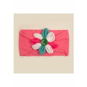 Bentita lata Model AL 18092 cu petale colorate - Textil - Fete - 0-12 luni - Roz ciclamen imagine