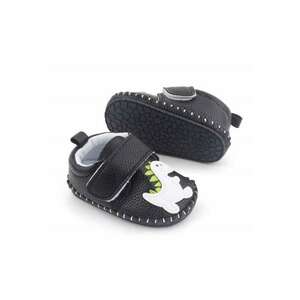 Pantofi Model AL 19815 Dino - Pentru bebelusi - Piele ecologica - Baieti - 3-6 luni - Negru - imagine