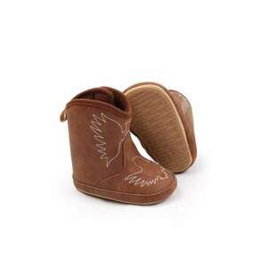 Cizme pentru bebelusi Model AL 29272 Cowboy - Piele ecologica - Unisex - Maro - Maro imagine
