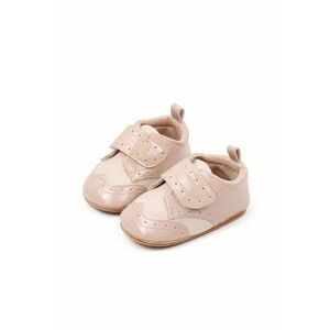 Pantofi eleganti Model AL 18924 lacuiti - Pentru bebelusi - Piele ecologica - Baieti - Maro - Crem imagine