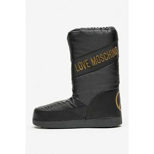 Cizme mid-calf cu imprimeu logo - Rosu/Auriu/Negru imagine