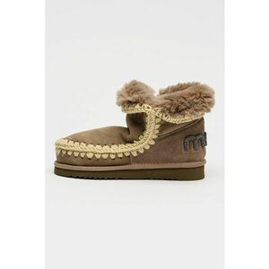 Ghete slip-on de piele intoarsa cu detalii stralucitoare Eskimo 18 - Maro taupe imagine