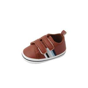 Pantofi Sport Model Snoozy - Piele ecologica - Baieti - Velcro - Maro imagine