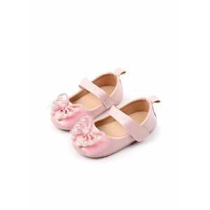 Pantofi Cu Fundita Cu Strasuri - Piele lacuita - Roz - Roz imagine