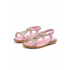 Sandale Sidefate - Cu Strasuri - Piele ecologica - Casual - Fete - Roz - Roz imagine