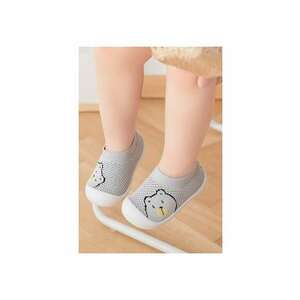 Botosei tip Mocasini Model AL 18597 Teddy - Baieti - Talpa antiderapanta - Gri - Gri imagine