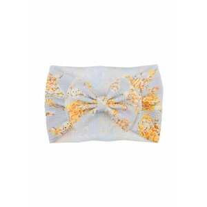 Bentita lata Model 17 AL 17729 cu fundita cu imprimeu - Fete - Textil - 6-12 luni - Multicolor imagine