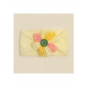 Bentita lata Model AL 18092 cu petale colorate - Textil - Fete - 0-12 luni - Galben imagine