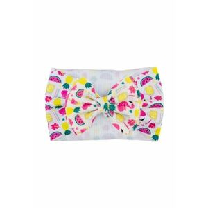 Bentita lata Model 7 AL 17729 cu fundita cu imprimeu - Fete - Textil - 6-12 luni - Multicolor imagine