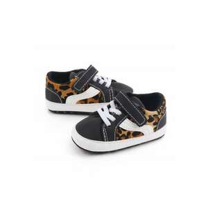 Tenisi SuperBaby - Model AL 17033 leopard - pentru bebelusi - Textil - 3-6 luni - Negru - imagine