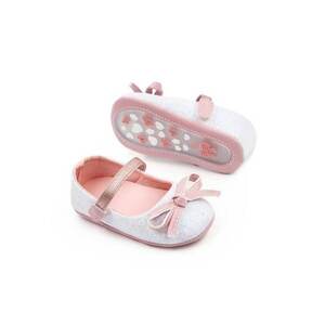 Pantofi Model AL 15022 cu sclipici pentru bebelusi - Textil - 3-6 luni - Alb - imagine
